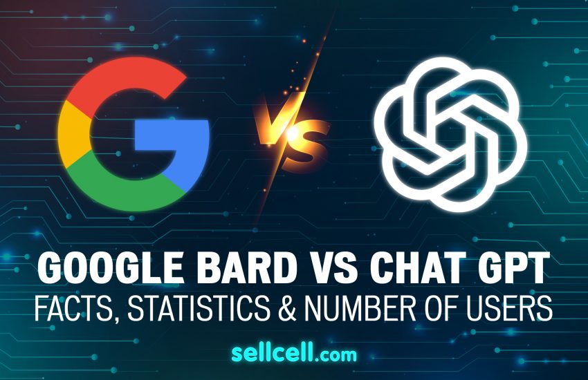 google bard vs chatGPT featured image with logos