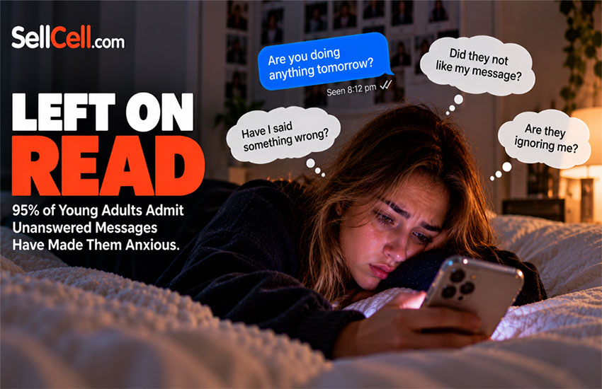 Left on Read - 95% of Young Adults Admit Unanswered Messages Made Them Anxious.